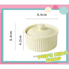 Chén Sứ Ăn Dặm Gốm Sứ Ramenkin Có Nắp 150ml Cho Bé