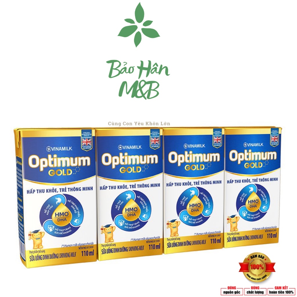 Sữa Bột Pha Sẵn Optimum Gold Lẻ [ 1 vỉ x 4H] 110ml và 180ml [ Mẫu Mới ] { date luôn mới }