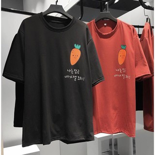 Áo thun tay lỡ form rộng hình cà rốt (màu đen) - Chick's Store