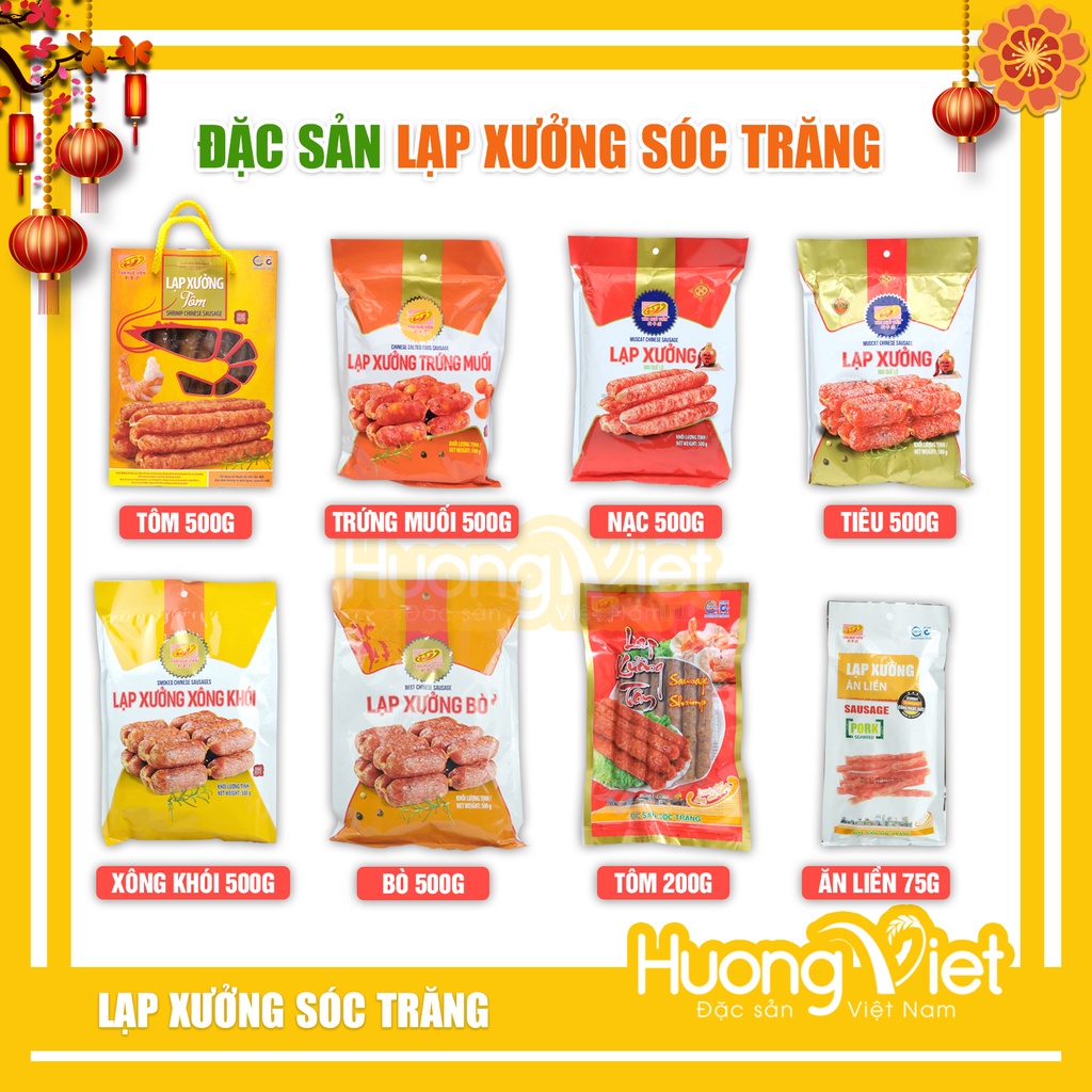 Đặc sản lạp xưởng Sóc Trăng Tân Huê Viên chính hãng hương vị gia truyền thơm ngon đậm đà vị Mai Quế Lộ