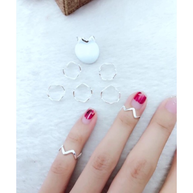 Nhẫn nữ sóng trơn đeo ngón út nhẹ nhàng - THJ SLIVER