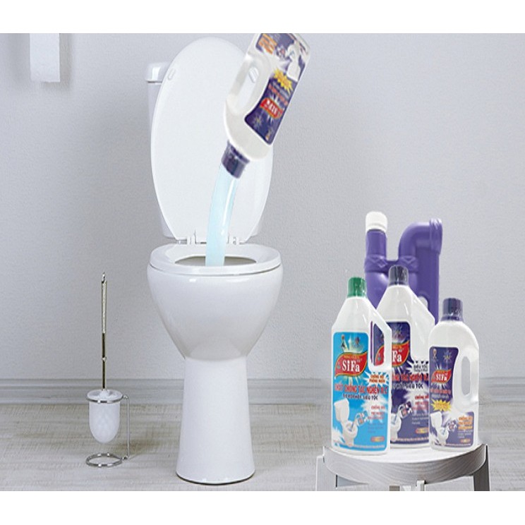 Chất thông tắc bồn cầu toilet WC chống hôi Siêu tốc 5 phút khử mùi bồn cầu Sifa 700g/1400g