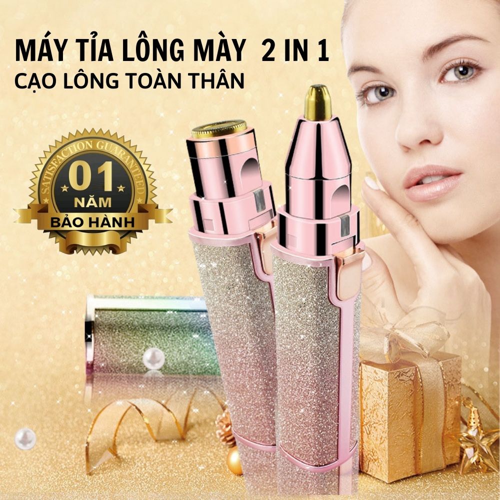 Bút tỉa lông mày ria mép kết hợp máy cạo lông toàn thân 2IN1 SẠC ĐIỆN BẢN CAO CẤP tiện lợi an toàn