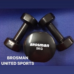 TẠ TAY BROSMAN 5KG ĐEN ĐỎ CAO CẤP