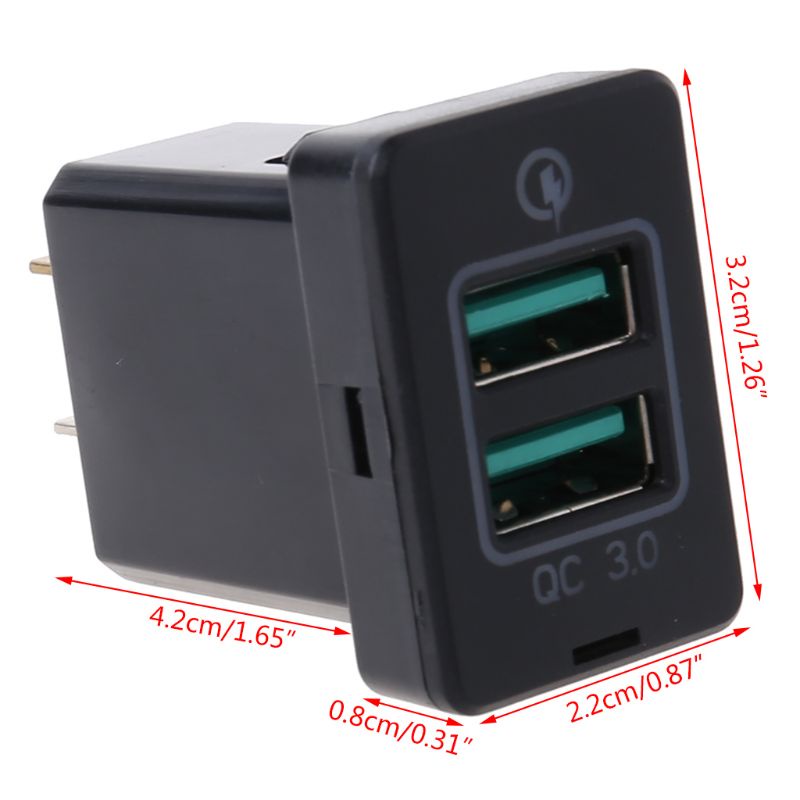 Củ sạc nhanh USB 3.0 cho xe hơi TOYOTA Camry Corolla RAV4 Reiz Cruiser