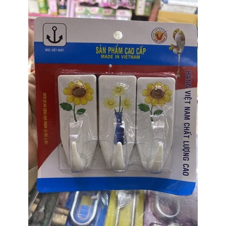 Bộ 3 móc dán tường có đinh đóng cao cấp