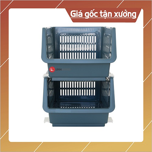 [Mua nhiều giá rẻ] Kệ nhựa xếp tầng có bánh xe chịu được tải trọng 20kg