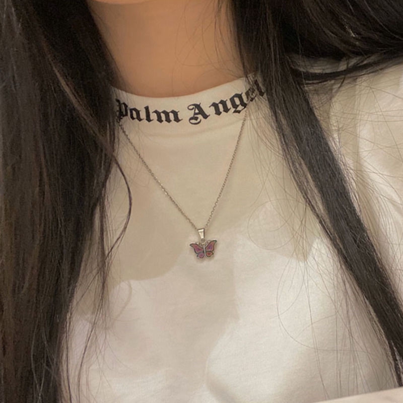 Vòng Cổ Mặt Bướm Đổi Màu Theo Nhiệt Độ