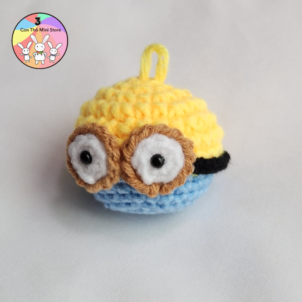 Móc khóa len, móc khóa đôi, móc khóa handmade, móc khóa minions bằng len
