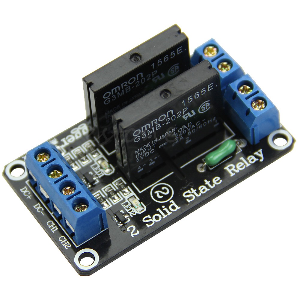 Module relay bán dẫn Vào 5V Ra 250V 2A 2 cổng dùng cho bảng mạch Arduino