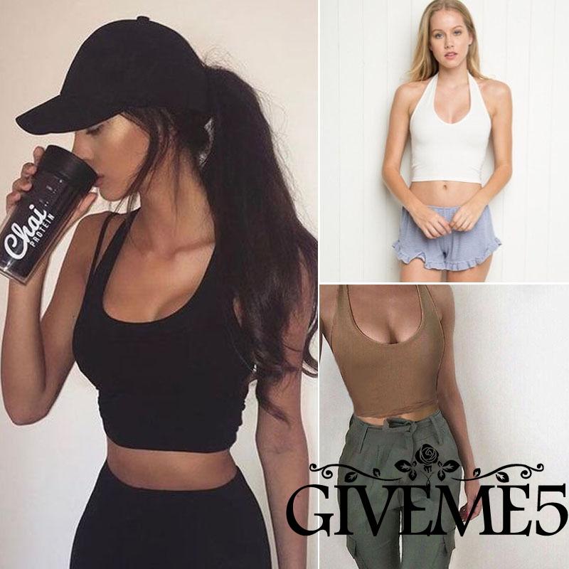 Áo Croptop Cổ Tròn Không Tay Thời Trang Cho Nữ | BigBuy360 - bigbuy360.vn