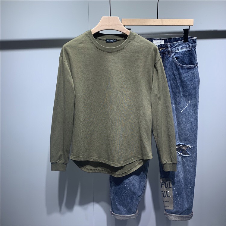 Áo Thun Tay Dài Sweater Vạt Bầu Chất Cotton Mềm Mại Thoáng Mát | BigBuy360 - bigbuy360.vn