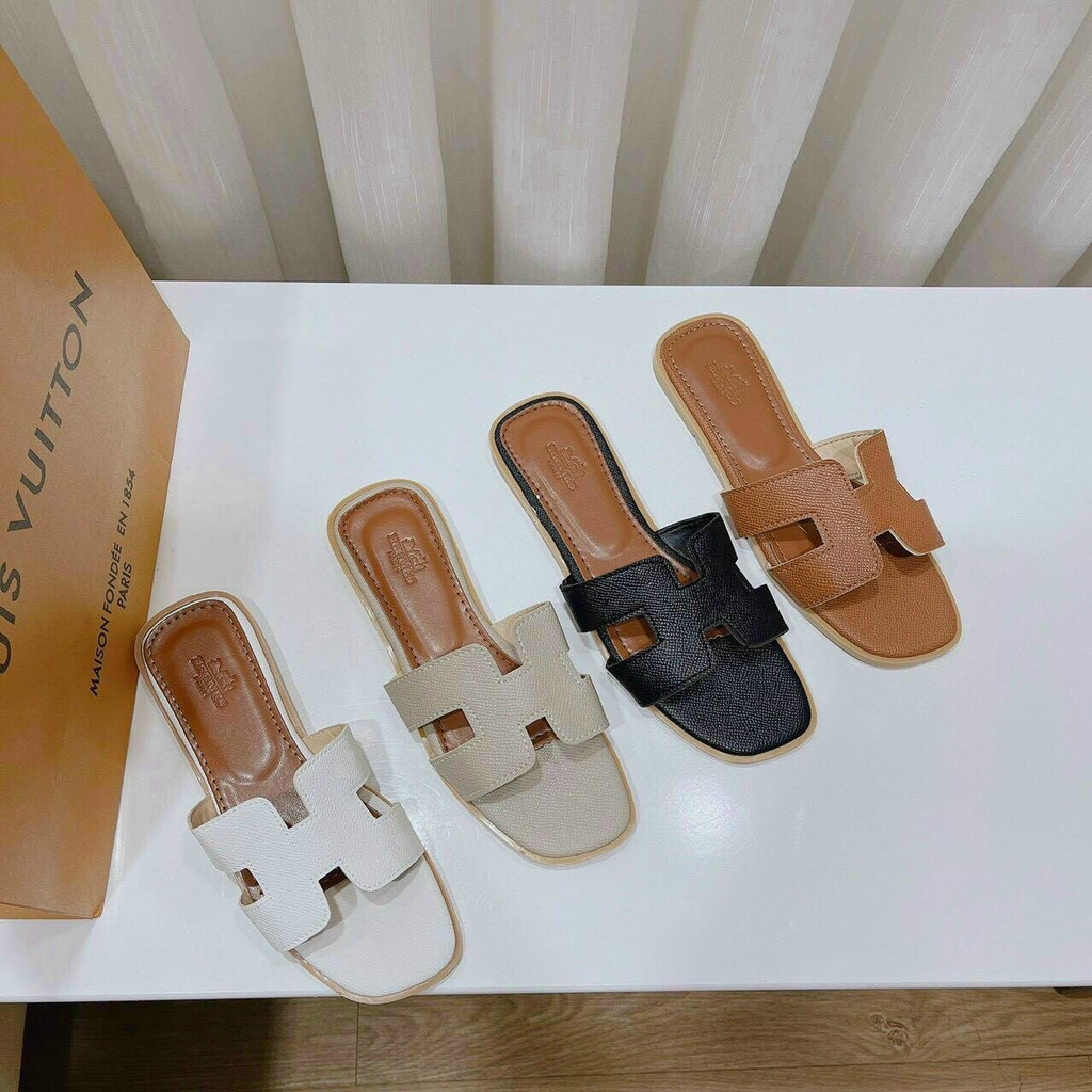 Dép nữ chữ H quai ngang đế bằng,dép lê xỏ ngón M đi biển trong nhà đẹp rẻ thời trang nhẹ êm chân