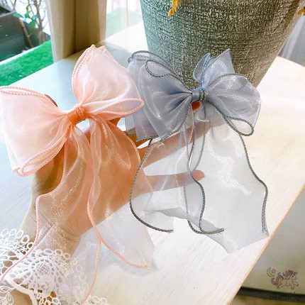 Kẹp Tóc Nơ Đính Ngọc Trai Phong Cách Hàn Quốc Xinh xắn