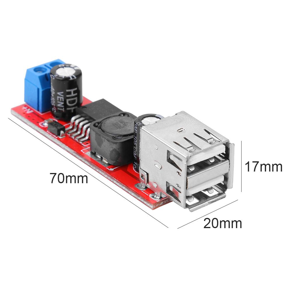 Mô Đun Chuyển Đổi Nguồn Điện Usb Kép 9v/12v/24v/36v Sang 5vdc-dc 3a