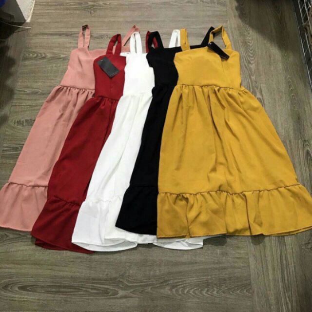 Váy gai dây có nơ lưng, còn duy nhất màu hồng, có thể diện đy biển đy chơi ........................... | BigBuy360 - bigbuy360.vn