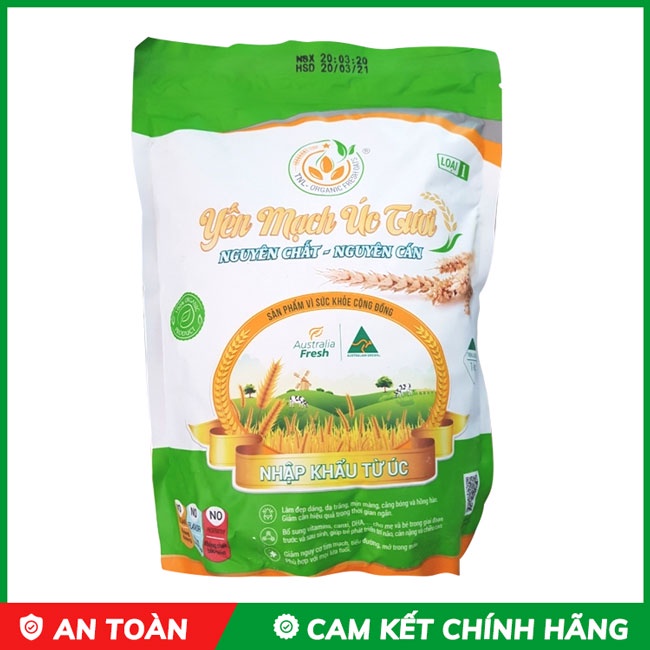 Yến Mạch Giảm Cân Úc  Tươi Nguyên Chất, Hàng chính hãng của Úc Gói 1Kg