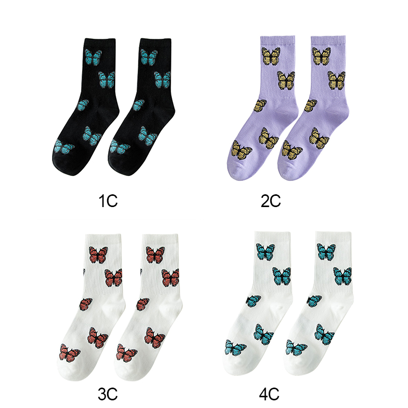 Vớ chất liệu bằng vải cotton màu trơn cá tính hợp thời trang