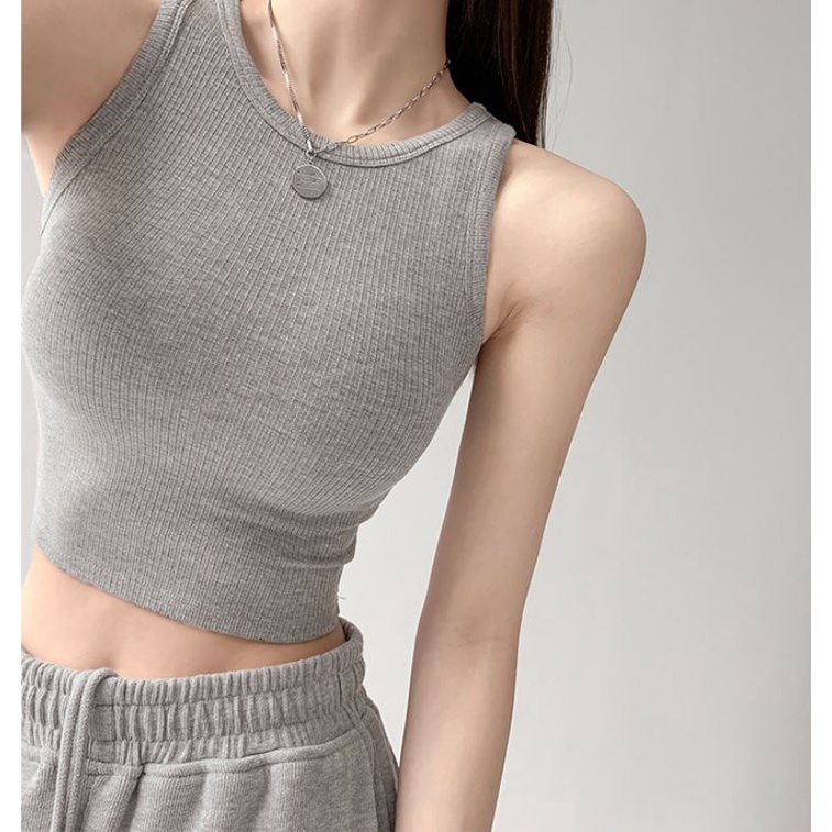 Áo Croptop Sát Lách Nữ Kiểu Dáng Ôm Body Chất Liệu Len Tăm Thoáng Mát (4 Màu Có Bigsize) | BigBuy360 - bigbuy360.vn