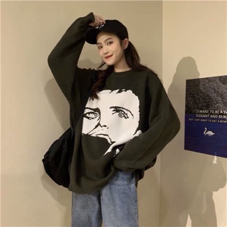 [order] Áo len hình mặt oversize dáng rộng