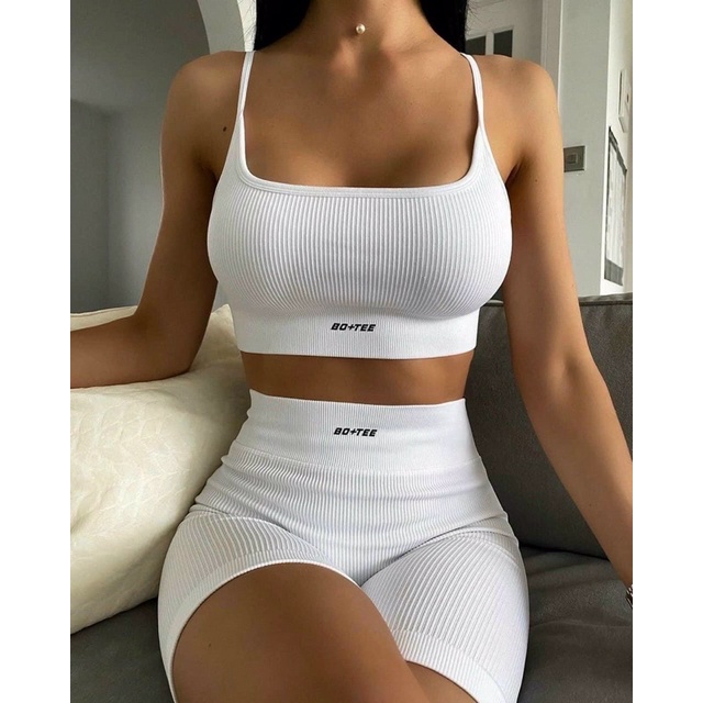 Set Đồ Tập Gym Nữ Yoga Aerobic Áo croptop Quần Dài Legging Tôn Dáng Nâng Mông