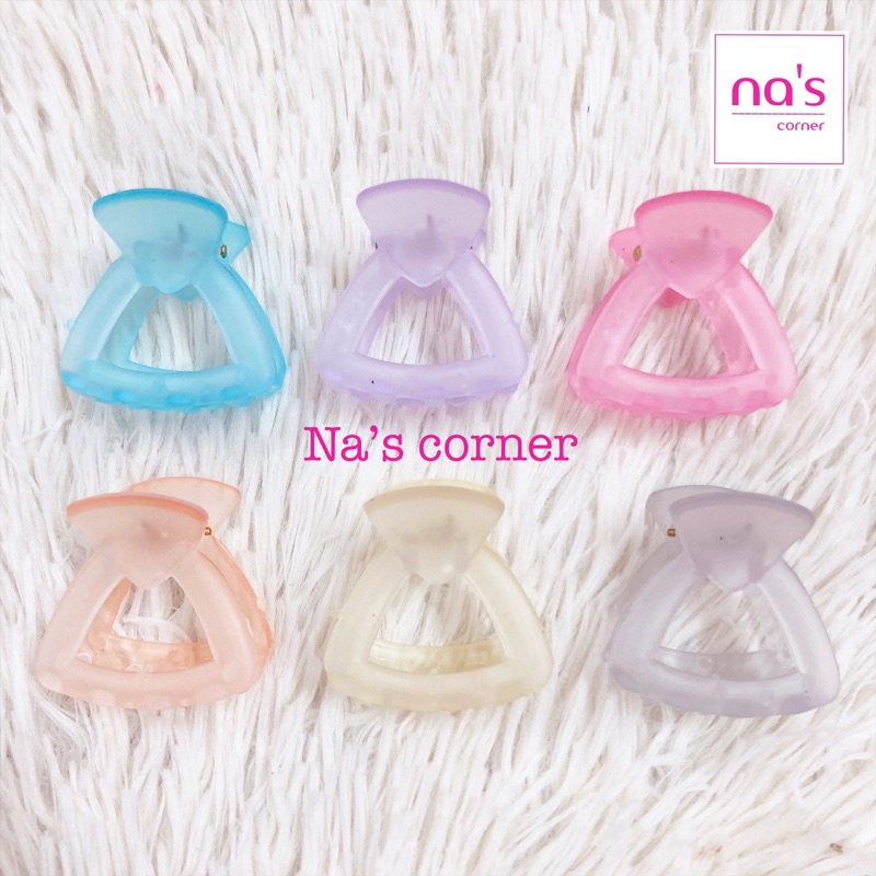 Kẹp tóc càng cua Thái lan nhựa mờ màu nhạt trong vintage sang êm đẹp