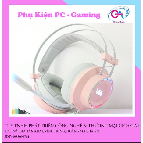 tai nghe wangming 9800 màu hồng (cổng usb) new + fullbox