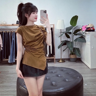 Áo rút vạt chéo, áo nữ kiểu