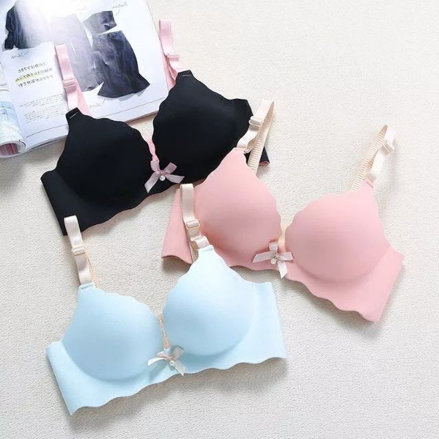 Mới Về] Áo lót BM1001 Đính nơ viền lượn sóng siêu xinh