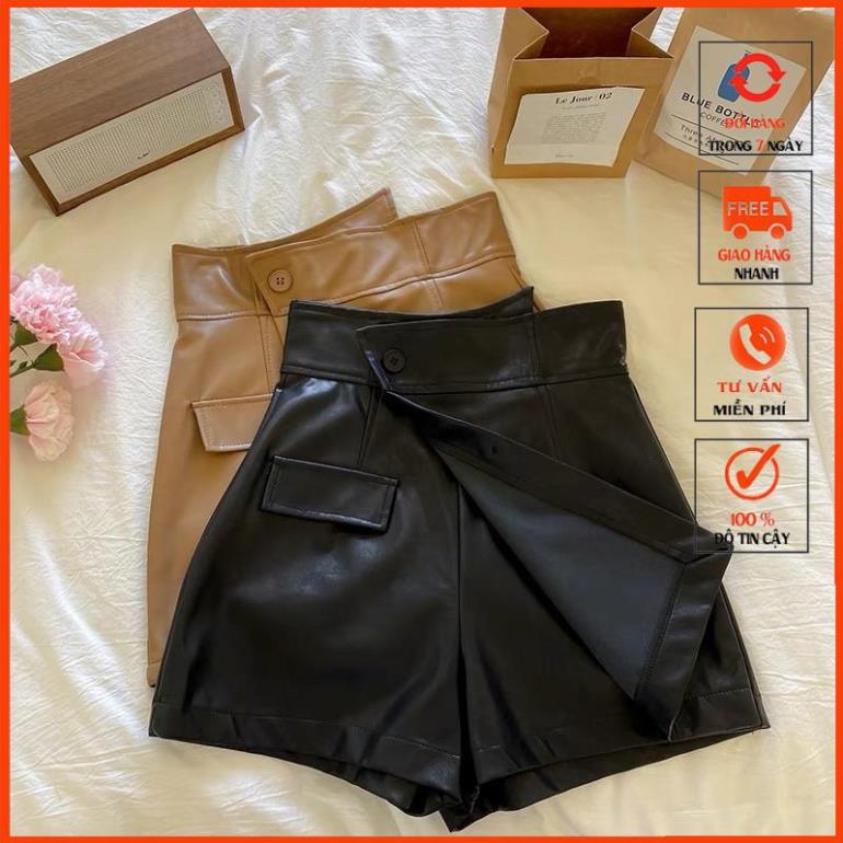 [QUATANG-KTYTT]  Quần Váy Da Nữ Lưng Cao Thời Trang m333