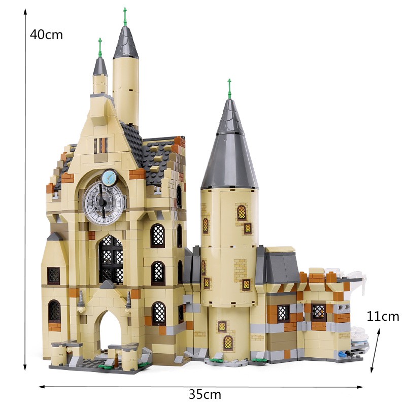 Mẫu lắp ráp Tháp Đồng Hồ Hogwarts Harry potter Clock Tower J10001 Bela 11344