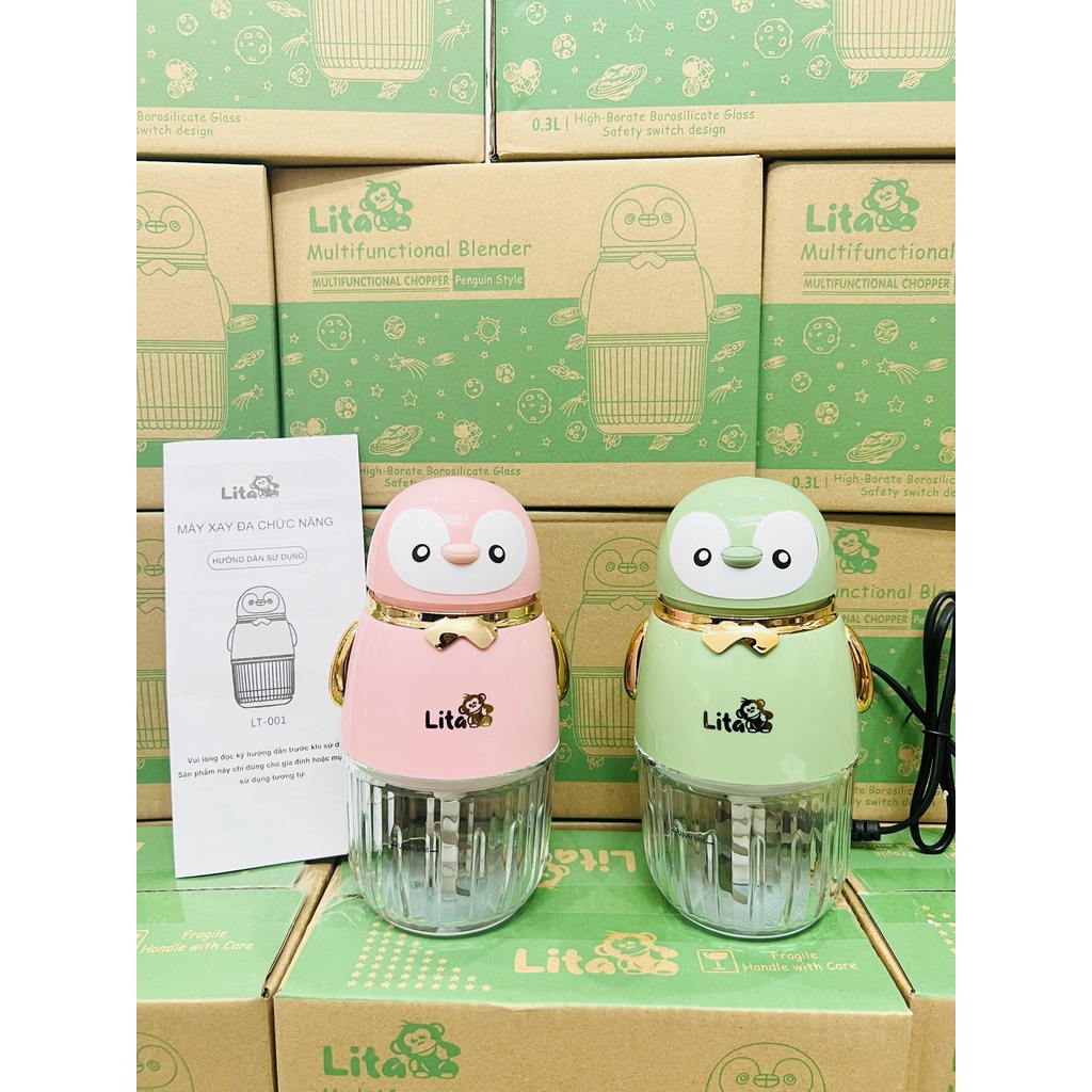 Máy Xay Ăn Dặm Lita 0.3L, 8 Lưỡi dao, công suất 200w