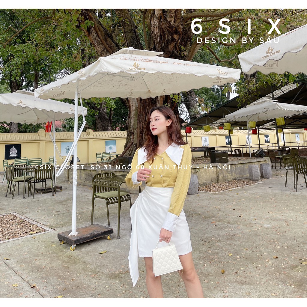 Chân váy công sở bèo lệch dáng A thời trang công sở 6SIX closet | BigBuy360 - bigbuy360.vn