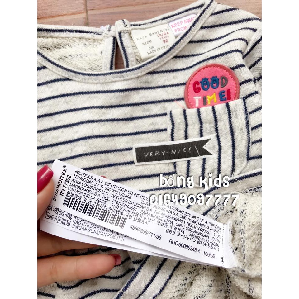 Váy Nỉ Bé Gái Sọc Good Time