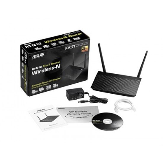 Router wifi ASUS RT-N12+ Wireless N300Mbps - chính hãng BH 3 năm