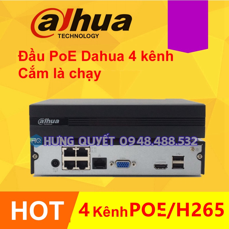 Đầu ghi IP 4 kênh PoE Dahua NVR2104 POE Hàng nội địa đã up Tiếng Việt | WebRaoVat - webraovat.net.vn