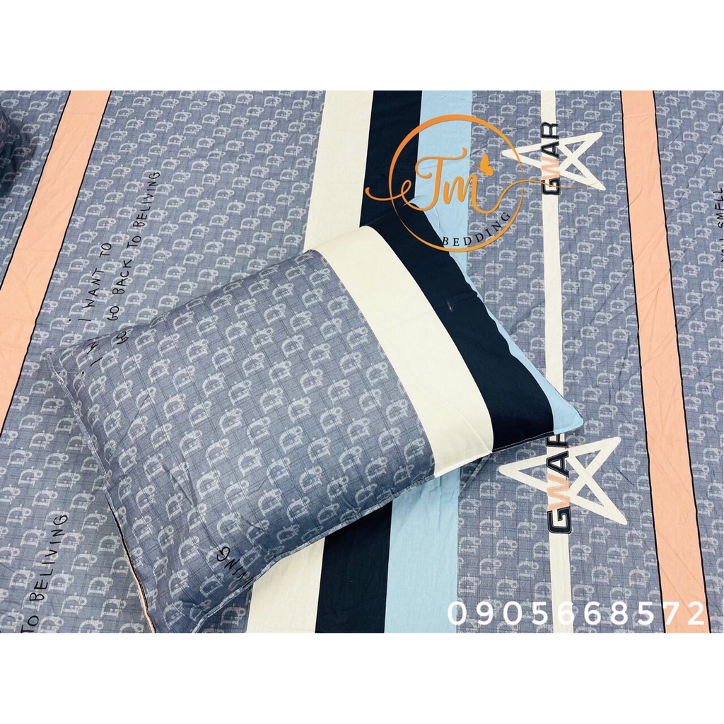 Bộ ga gối 100% coton hàn quốc chuẩn đẹp sang trọng ( không chăn)
