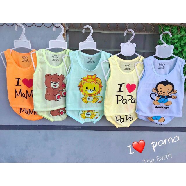 Set 5 bộ ba lỗ chip hàng đẹp cho bé