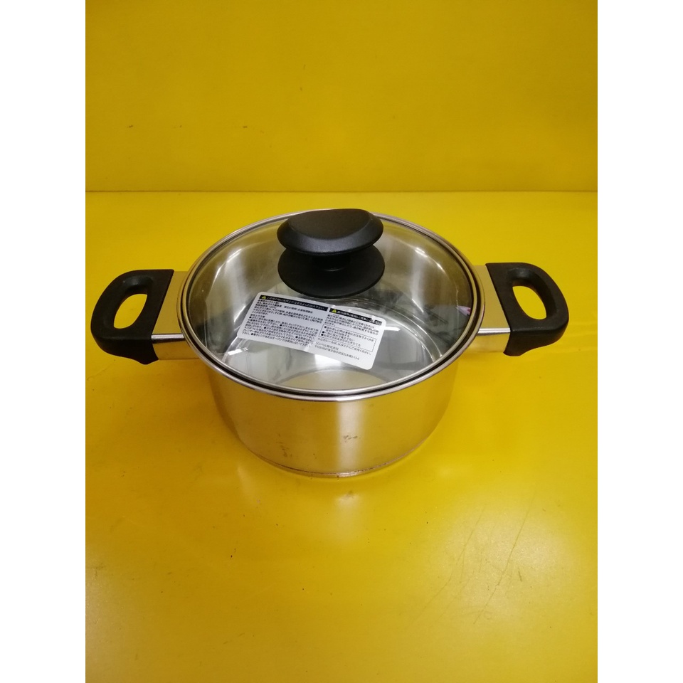 Nồi inox nội địa Nhật, size 19cm, cao 9cm (mã 790), Dùng được bếp từ