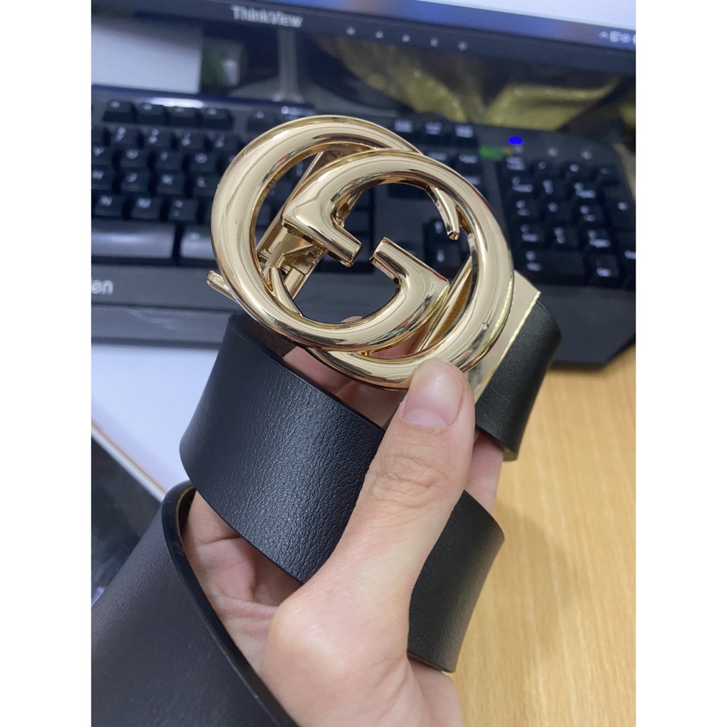 Thắt lưng nam Chữ G rắn - Khóa gập tự động