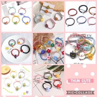 [Tím.Little]1 THUN CỘT TÓC 3D XINH, CHUN BUỘC TÓC CHO MẸ VÀ BÉ