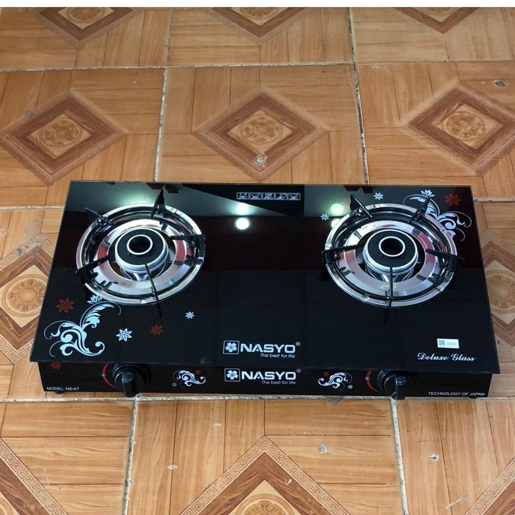 Bếp gas đôi 🥰 Free ship 🥰 Bếp gas đôi Việt Nhật mặt kính cao cấp Nasyo giá rẻ