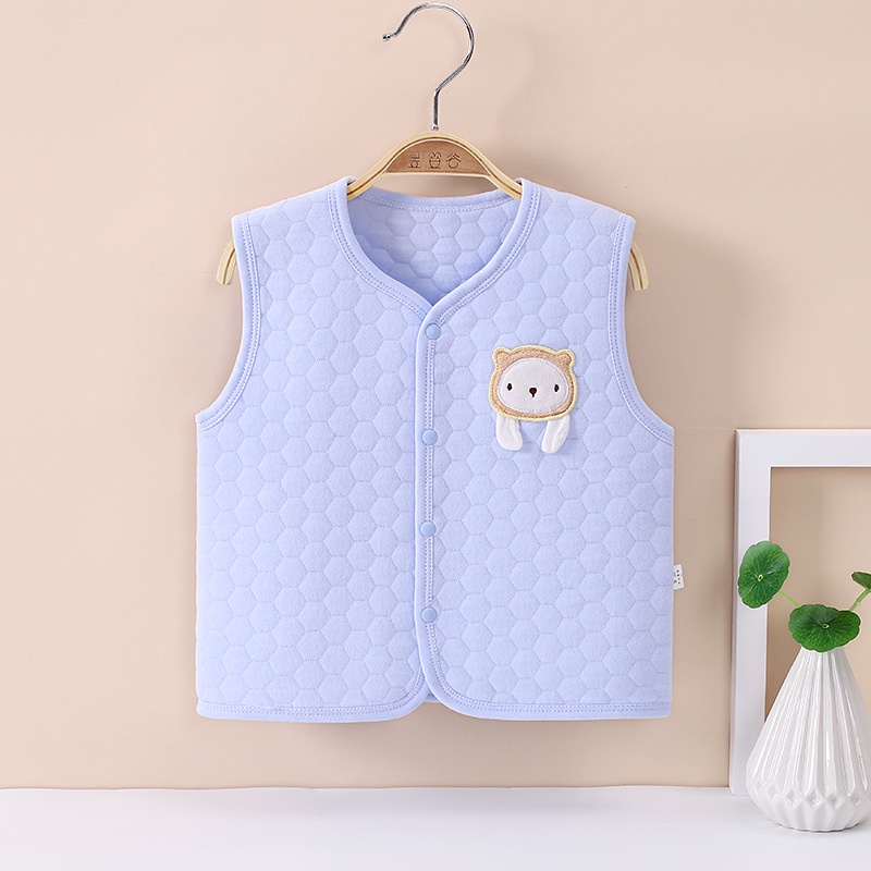 𝗦𝗵𝗼𝗽 𝗠𝗲̣ 𝗕𝗼𝗯 𝟴𝟲 - Áo gile trần bông mỏng nhẹ cho bé 0-3 tuổi, Áo khoác nhẹ cho bé