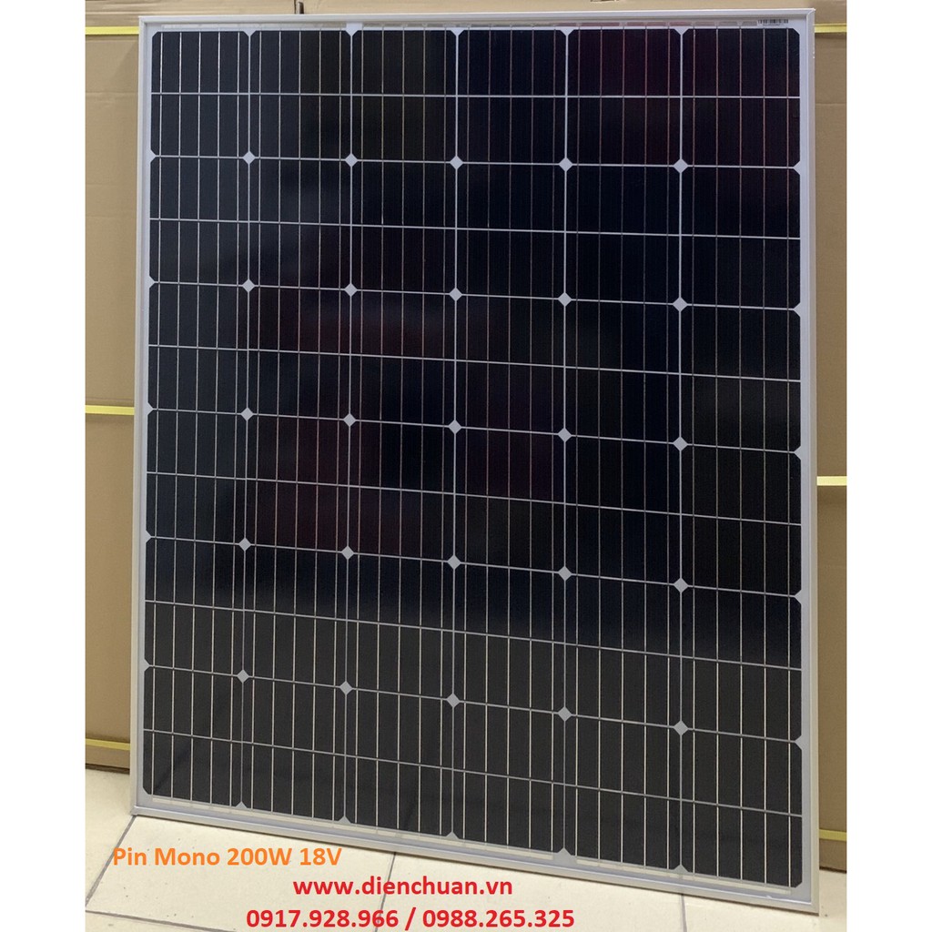 Tấm pin mặt trời Mono 200W 18V top A tốt nhất