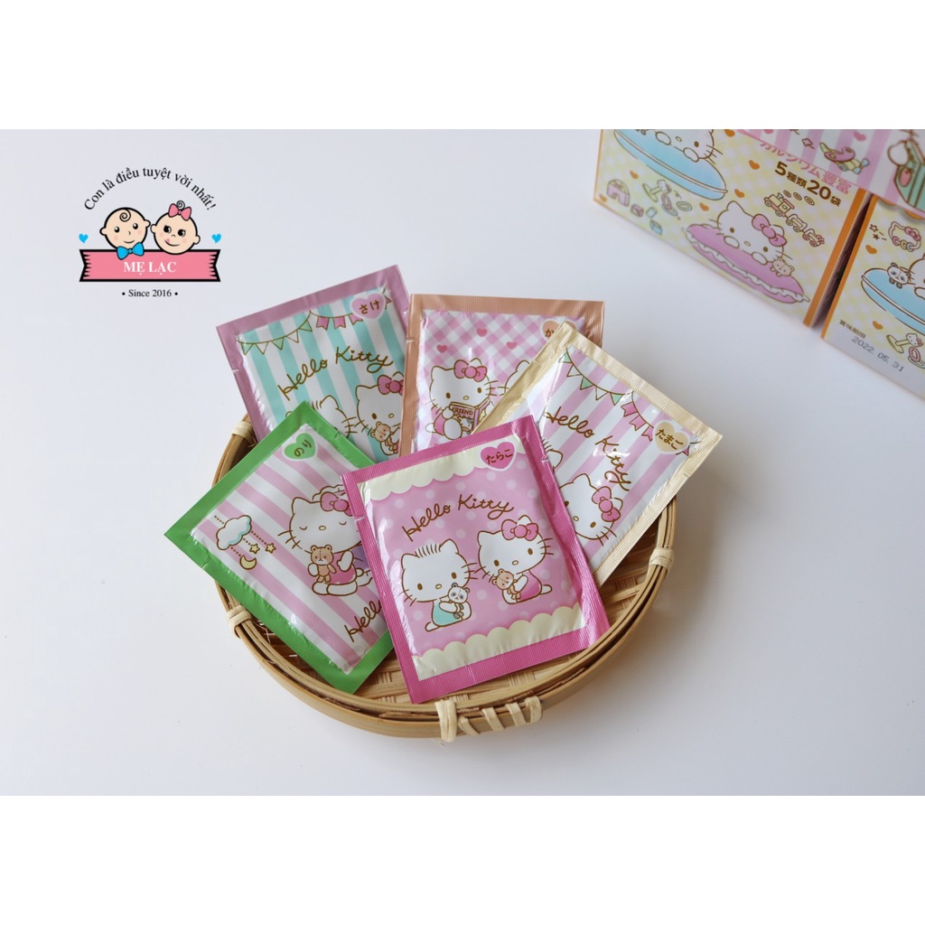 [Hello Kitty] Gia vị rắc cơm thập cẩm cho bé ăn dặm, 5 vị siêu ngon và tiện lợi