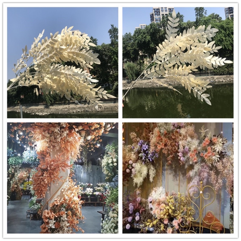 Cành lá điểm, Ô liu, Bạch đàn giả dài 90cm , hàng NK