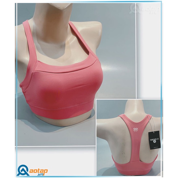 Áo Bra Thể Thao F21 Trơn Tập Yoga, Gym – Hồng Sen-Áo Thể Thao Nữ Cao Cấp