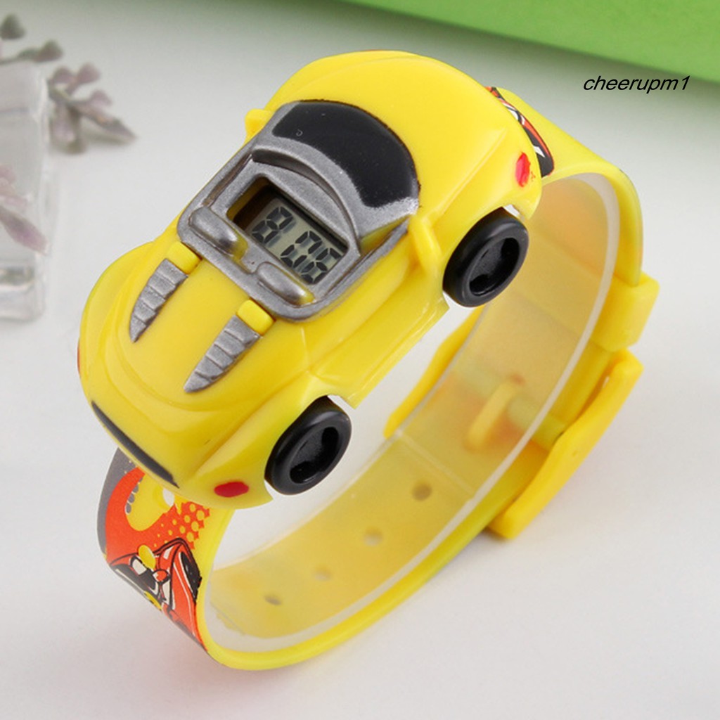 Đồng Hồ Đeo Tay Trẻ Em In Hình Xe Hơi Tháo Rời Được