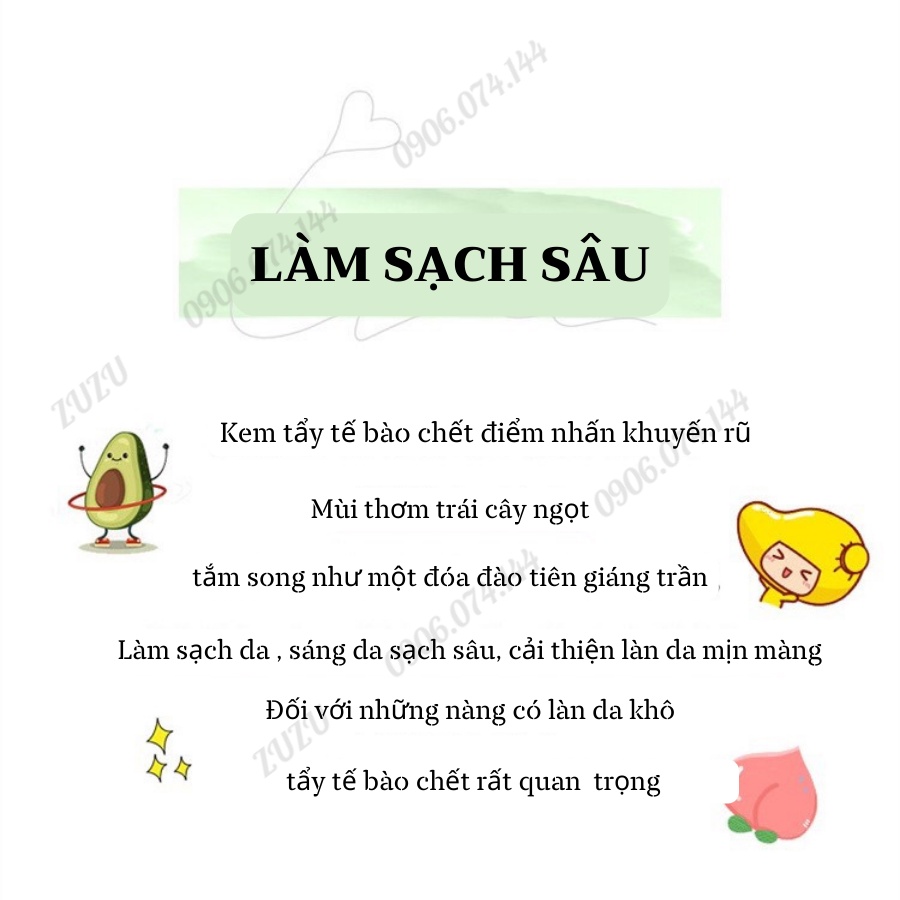 Tẩy tế bào chết, Tẩy Da Chết Body cải thiện da viêm lông sáng da LALA
