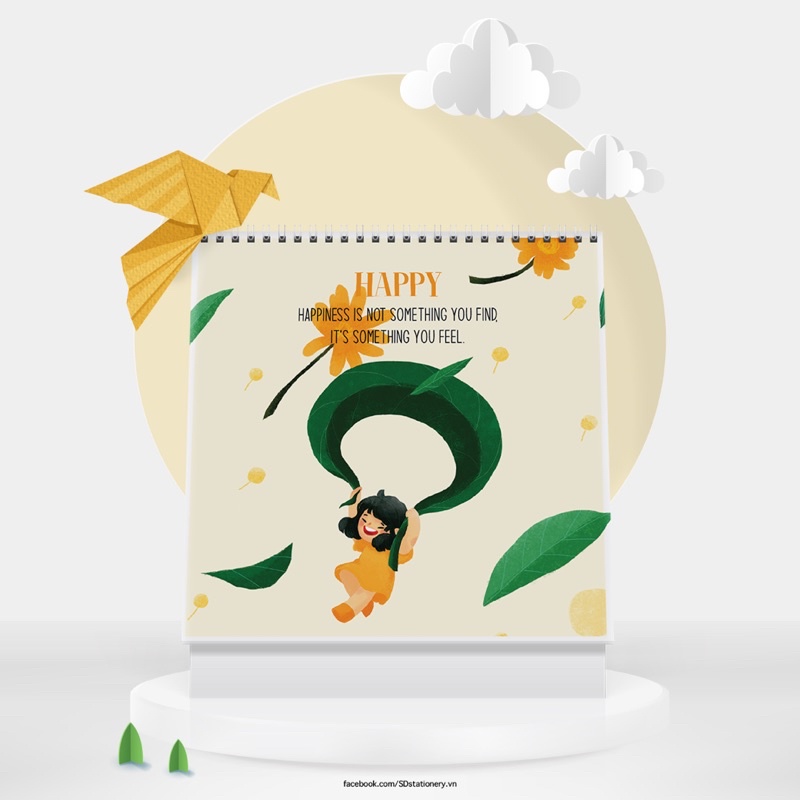 Lịch bàn 2022 Nhâm Dần 20x22 SDstationery LIVE LIKE A CHILD tiếng Anh hình vẽ em bé thiếu nhi trẻ em dễ thương